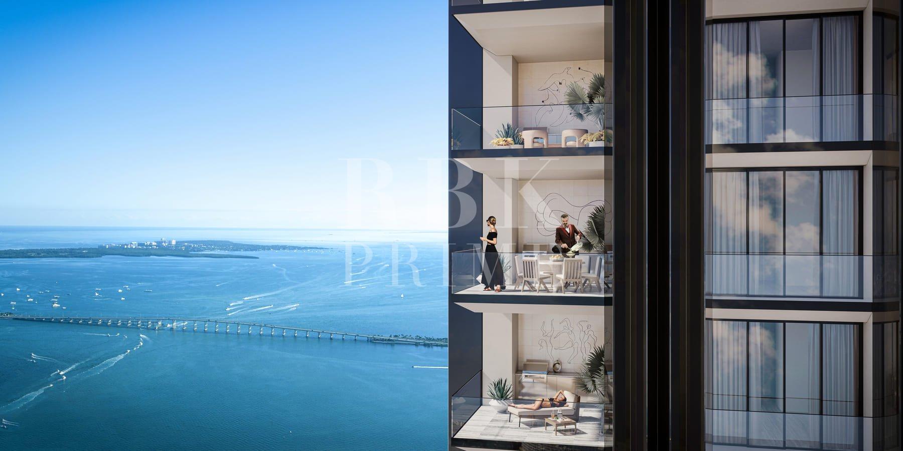 Werbeaktion für Luxus-Neubauwohnungen zum Verkauf in Miami