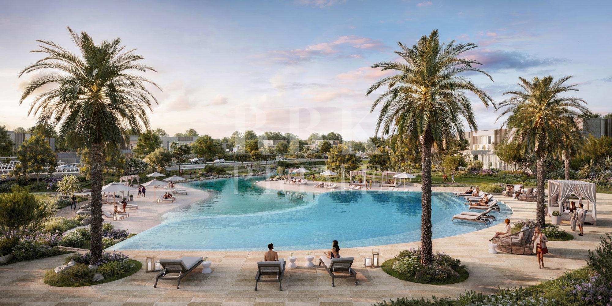 Werbeaktion für neue Luxusvillen zum Verkauf in Dubai