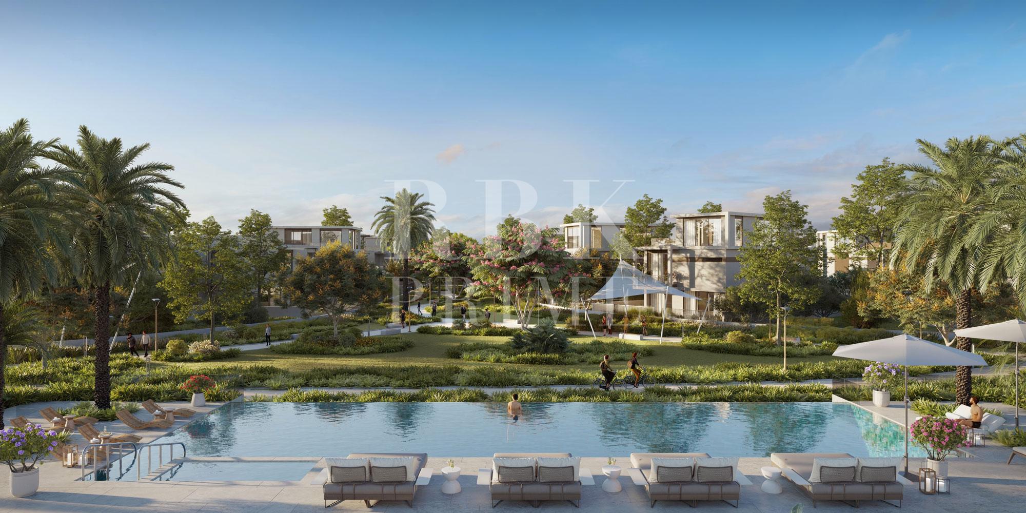 Werbeaktion für neue Luxusvillen zum Verkauf in Dubai