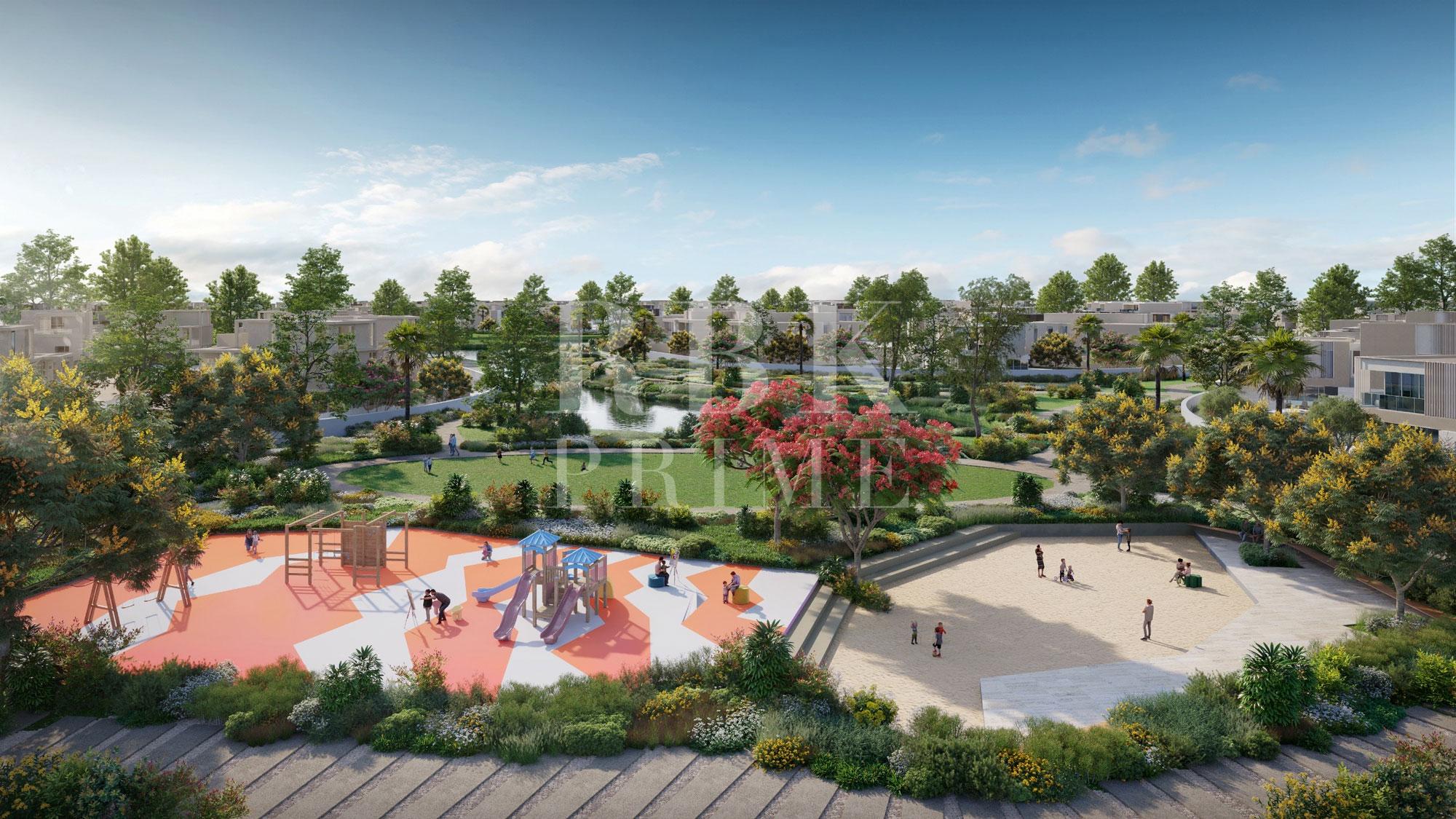Werbeaktion für neue Luxusvillen zum Verkauf in Dubai