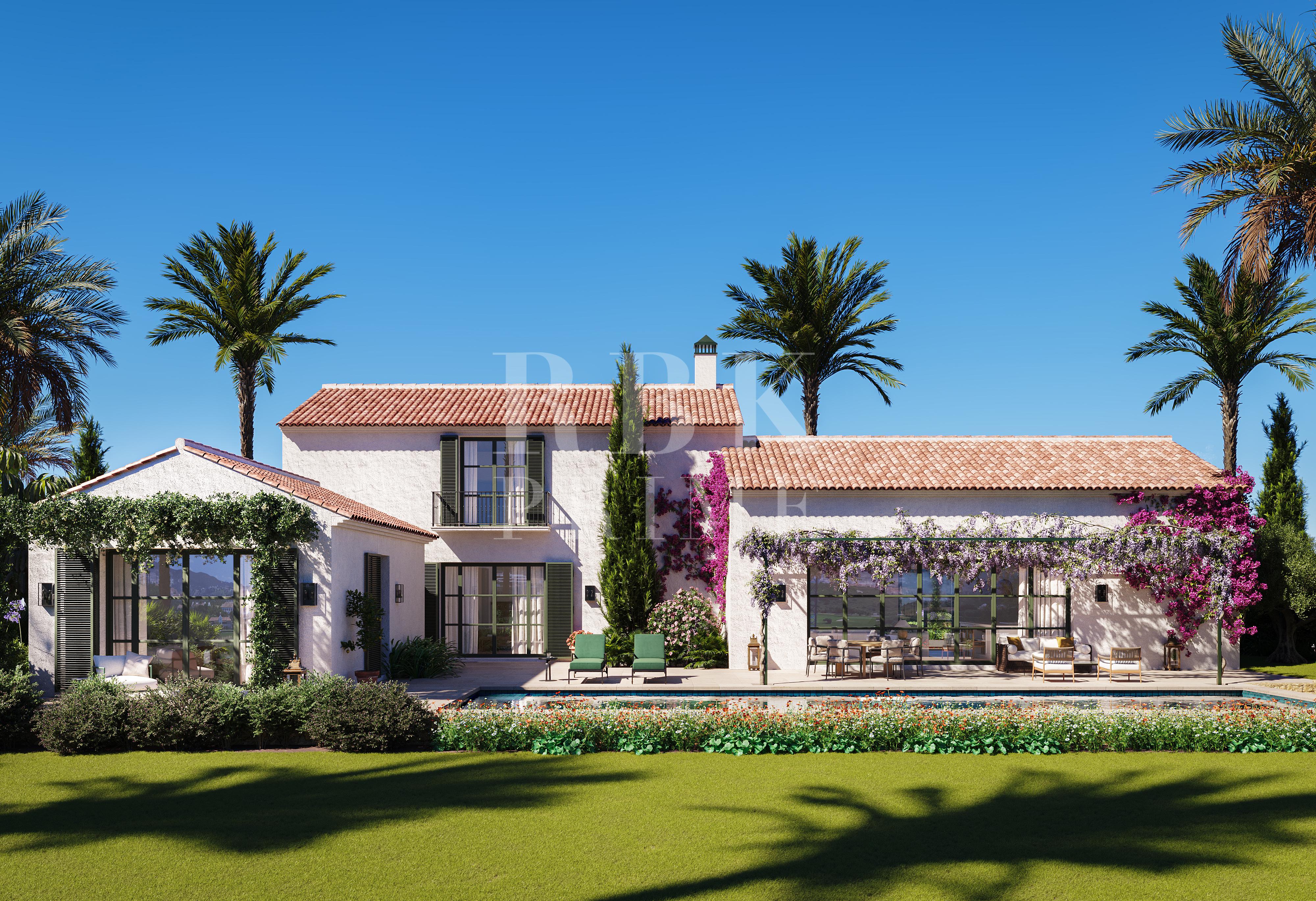 Promotion of frontline golf villas for sale in Casares, Malaga
