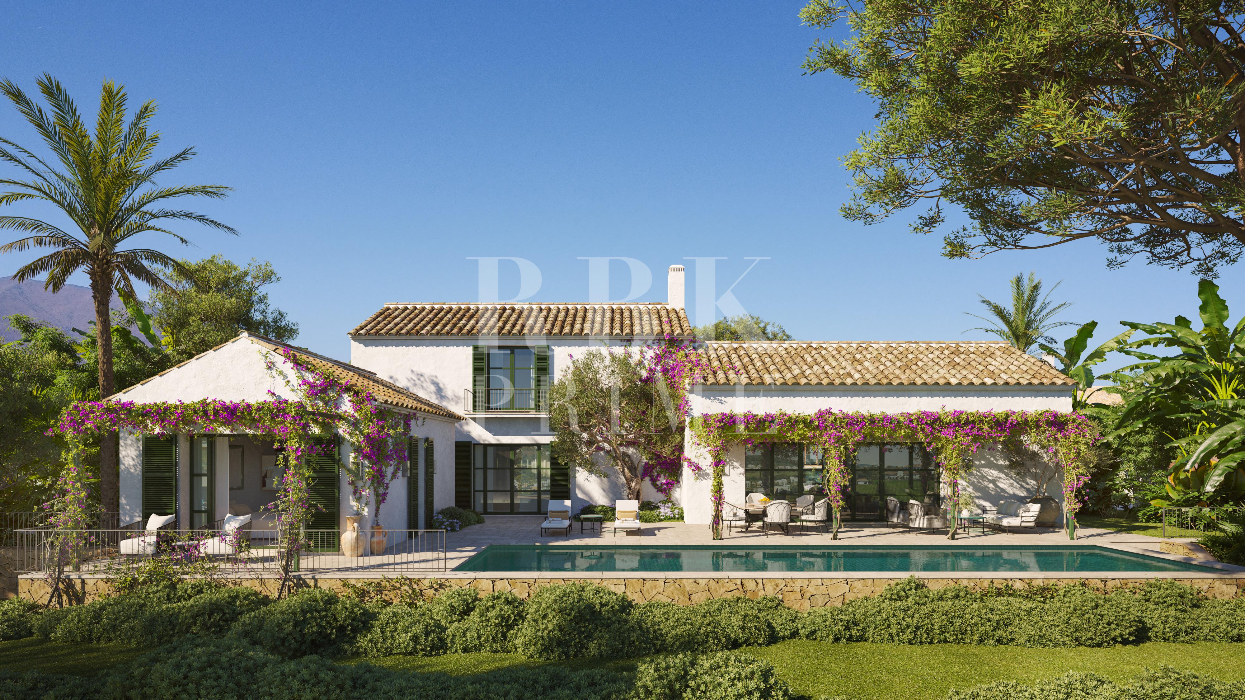 Promotion of frontline golf villas for sale in Casares, Malaga
