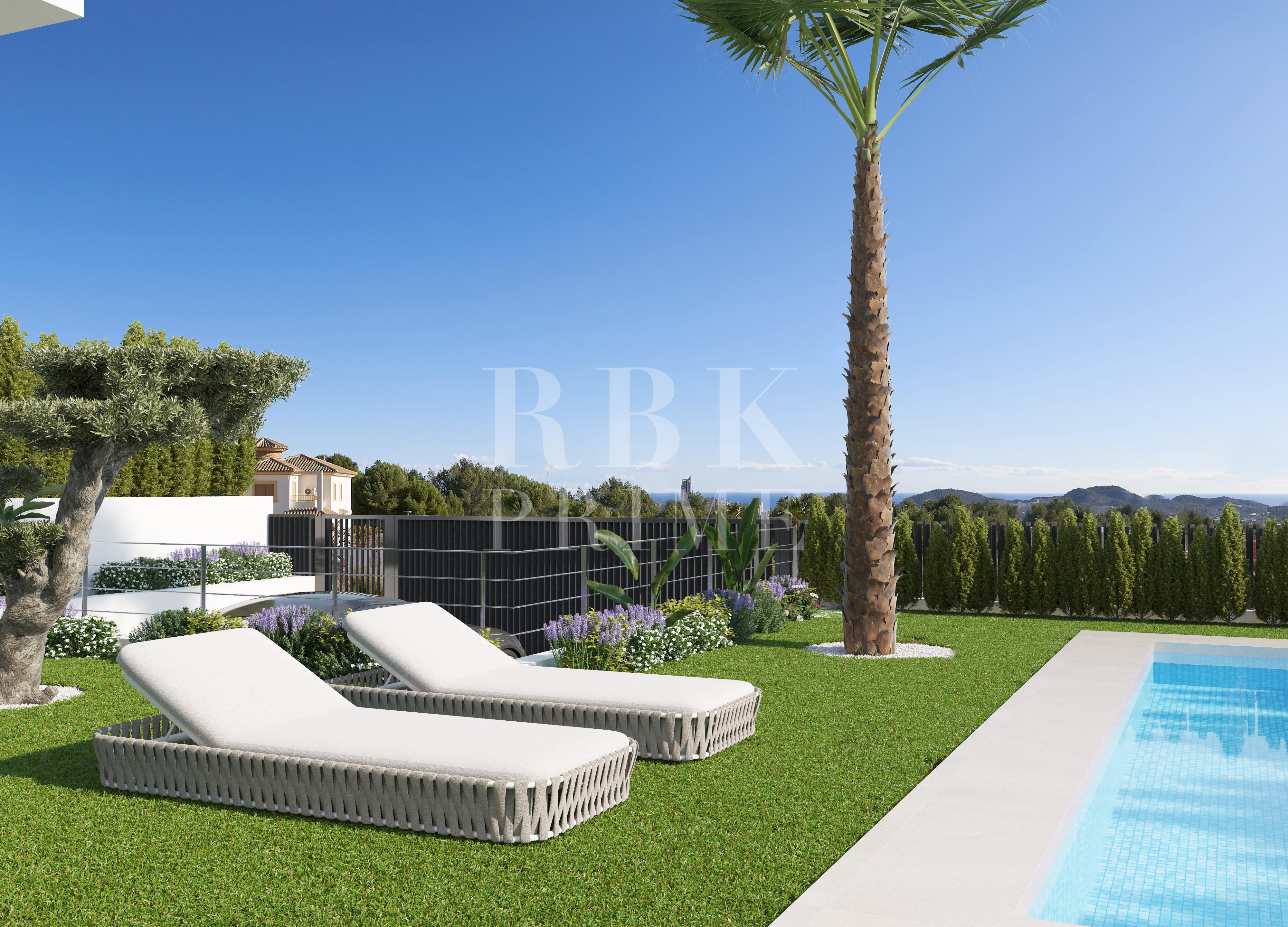 New construction promotion of semi-detached villas for sale in Finestrat