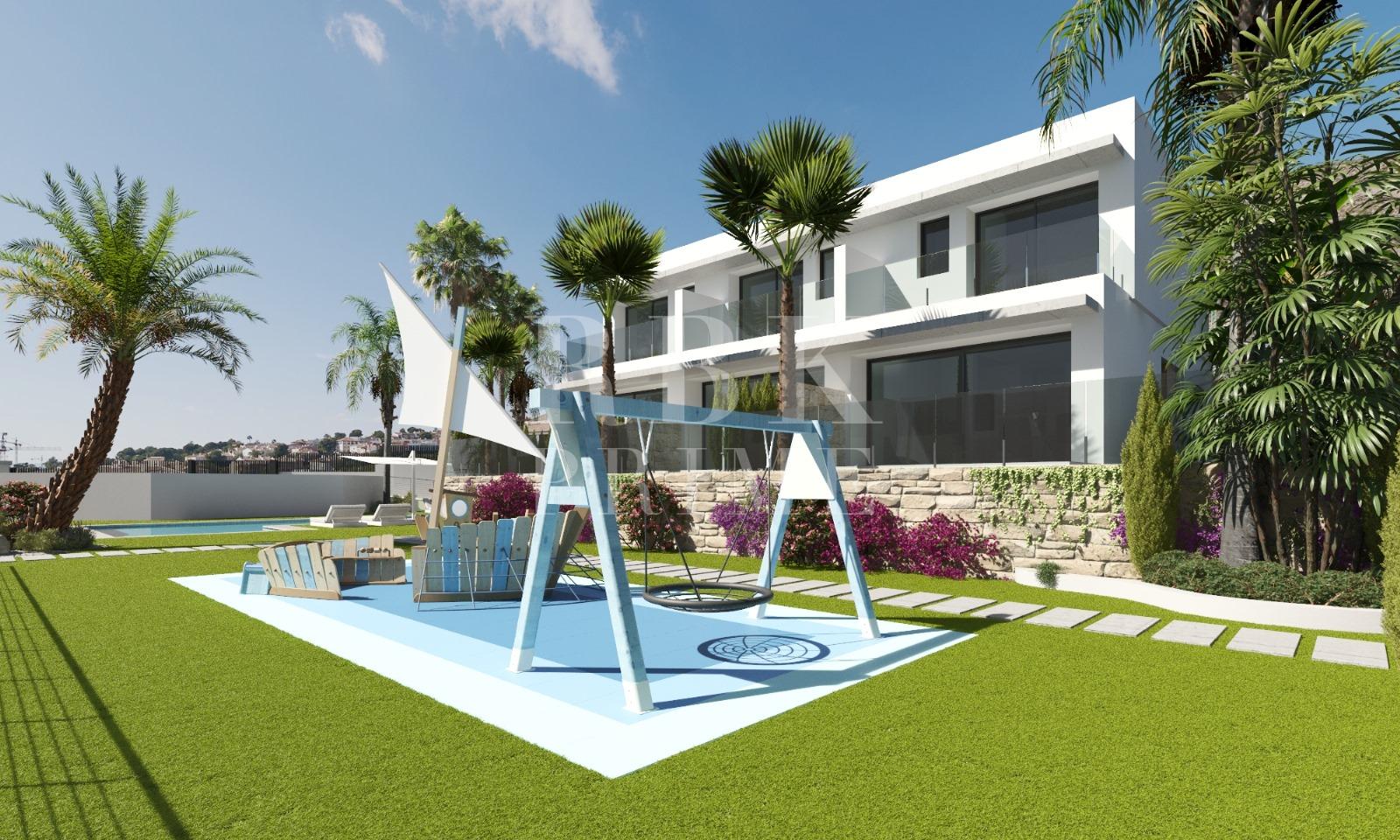 New construction promotion of semi-detached villas for sale in Finestrat