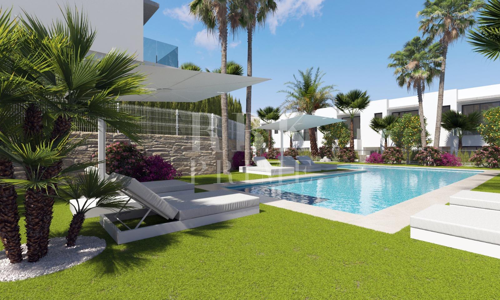 New construction promotion of semi-detached villas for sale in Finestrat