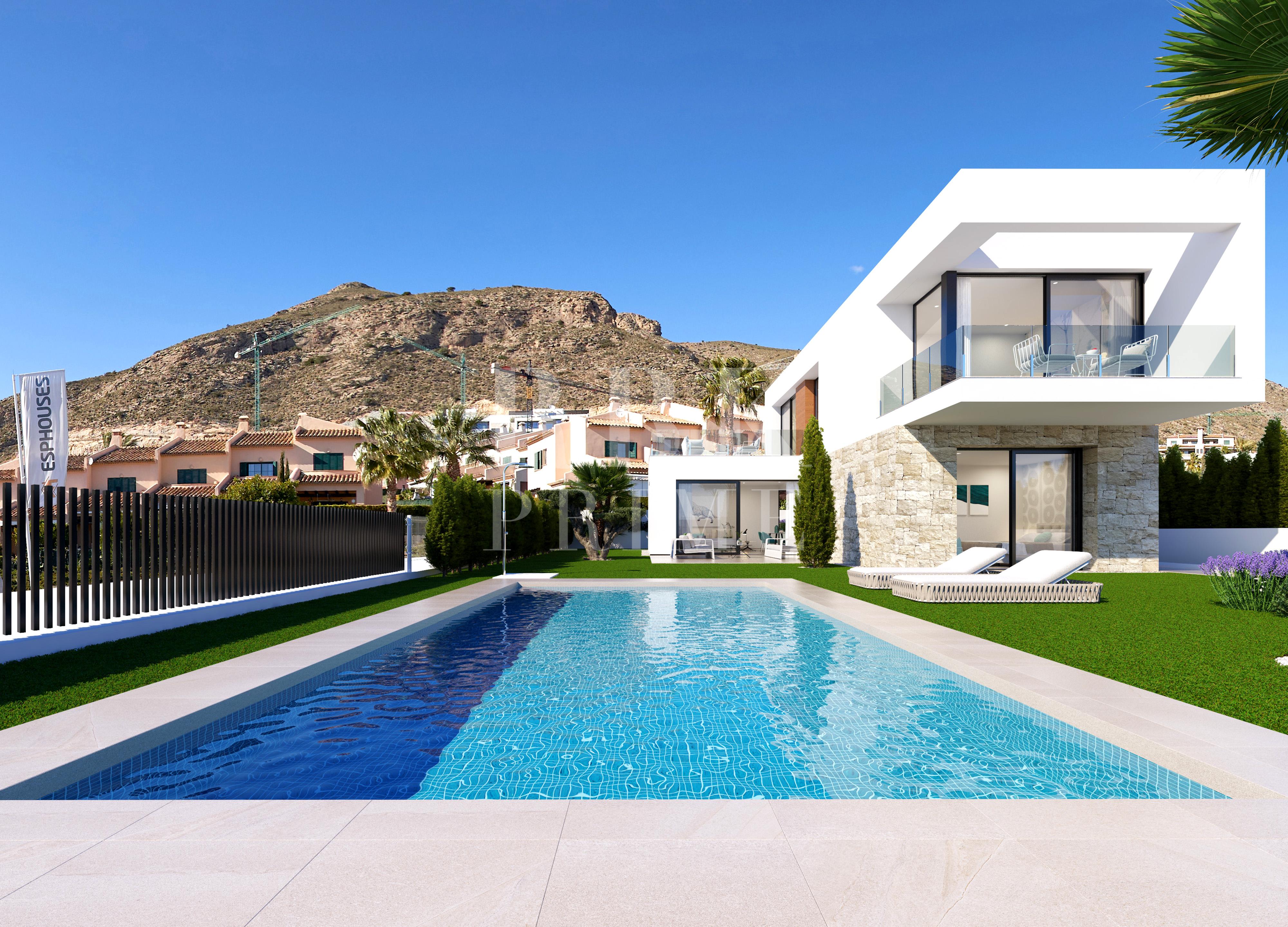 New construction promotion of semi-detached villas for sale in Finestrat