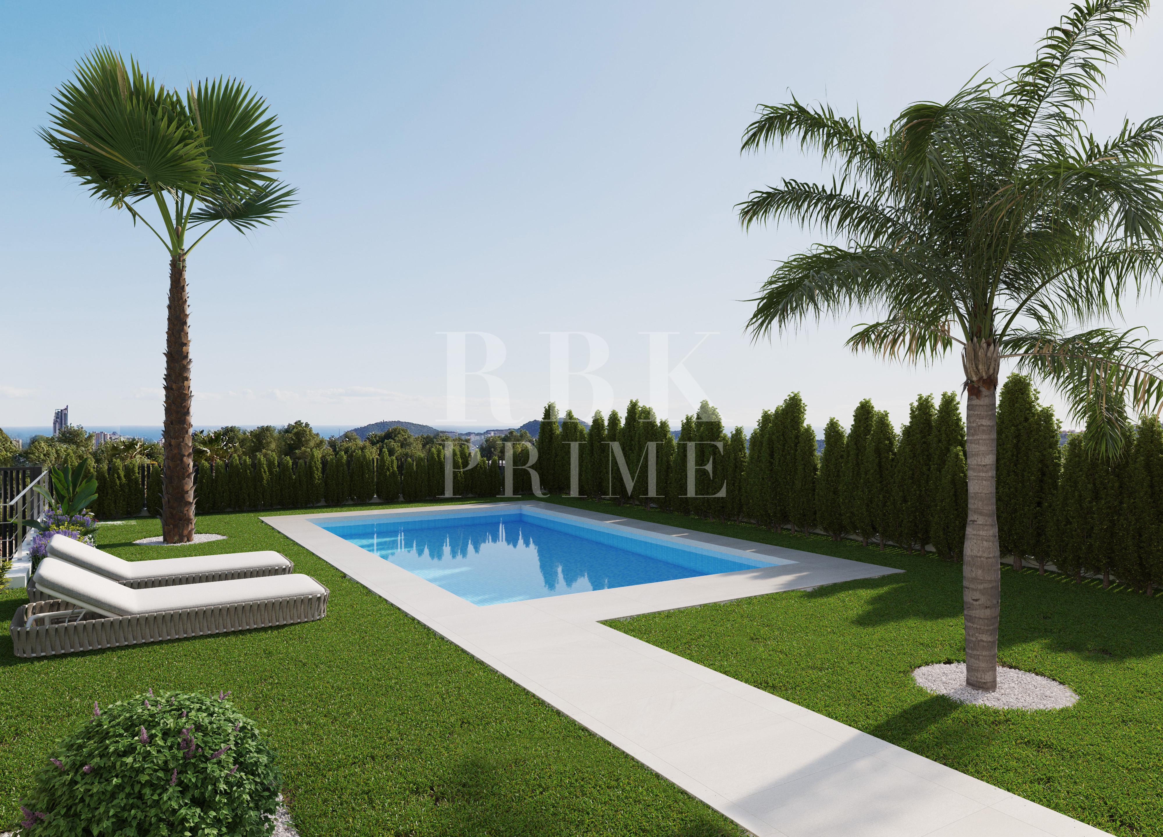 New construction promotion of semi-detached villas for sale in Finestrat
