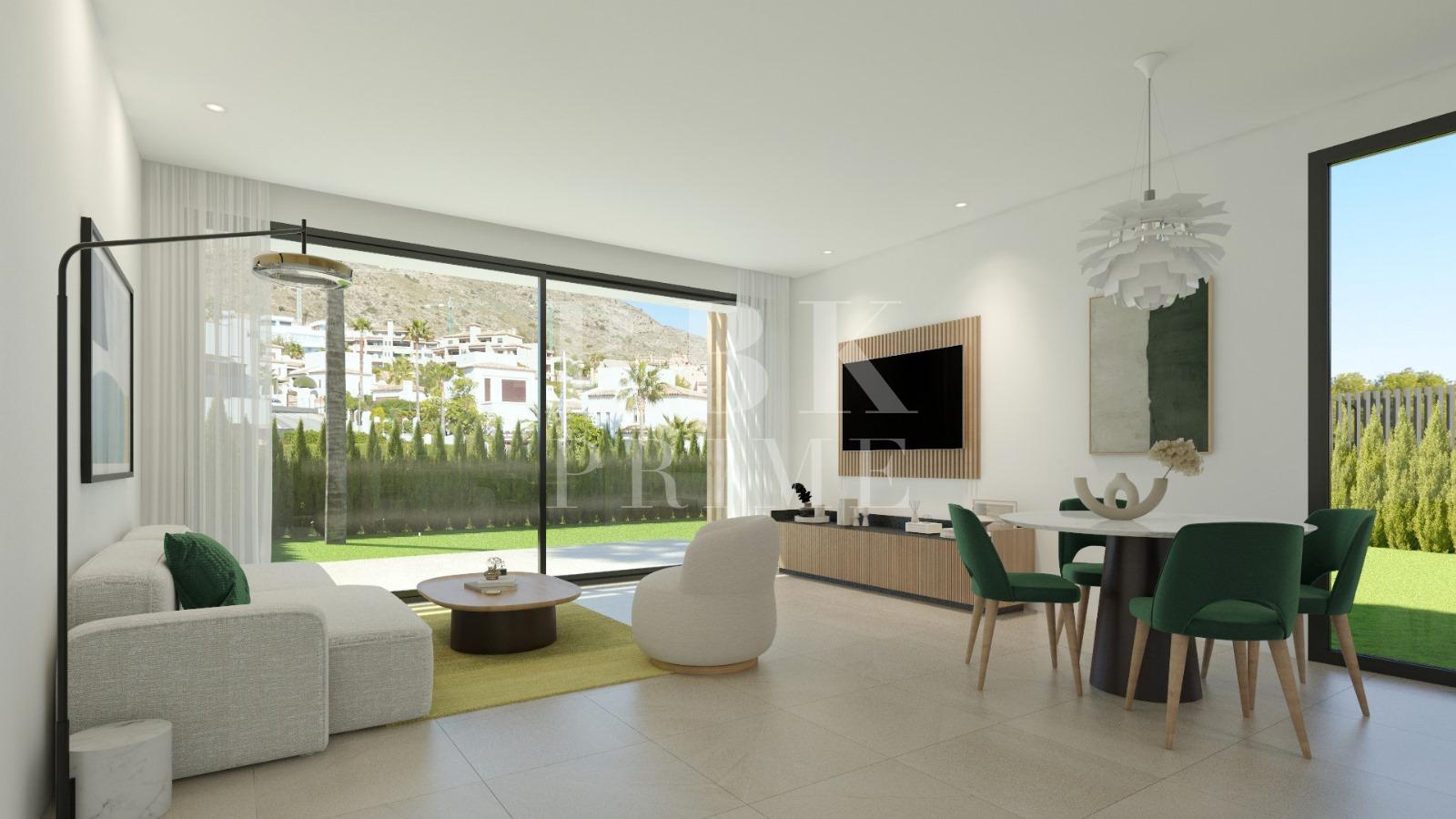 New construction promotion of semi-detached villas for sale in Finestrat