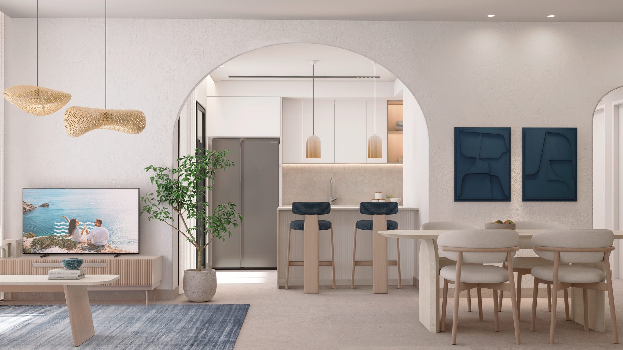 Apartamento de dos habitaciones en Poseidonia